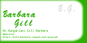 barbara gill business card